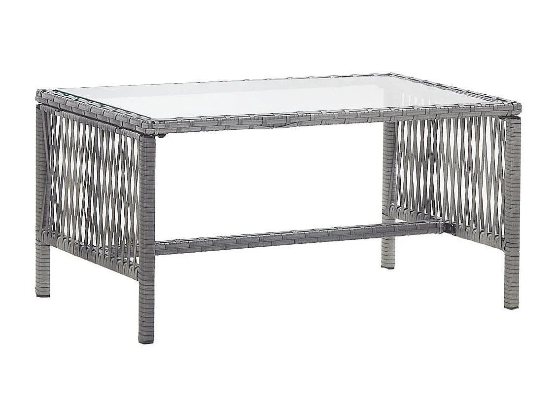 Salon de jardin 4 pcs avec coussin Résine tressée Anthracite BE33876