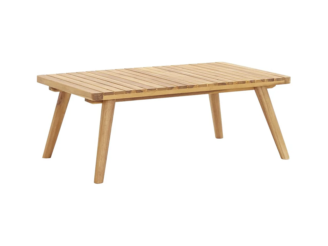 4-tlg. Garten-Sitzgruppe: Sofa + Tisch | Garten-Lounge-Set mit Auflagen Massivholz Akazie -GKD412457