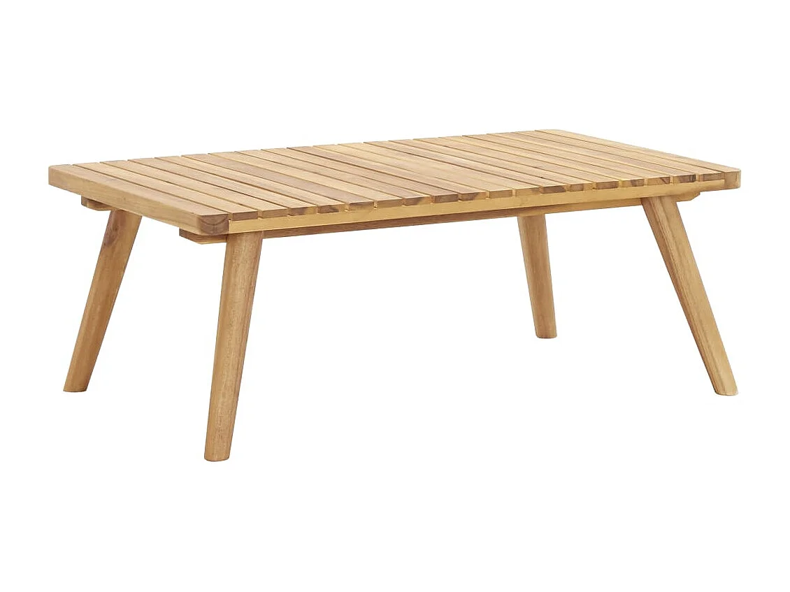 4-tlg. Garten-Sitzgruppe: Sofa + Tisch | Garten-Lounge-Set mit Auflagen Massivholz Akazie -GKD412457