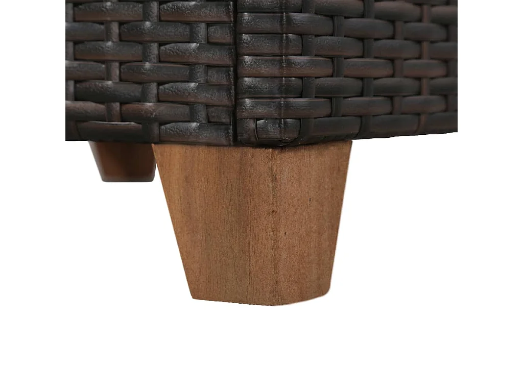 4-tlg. Garten-Sitzgruppe: Sofa + Tisch | Garten-Lounge-Set mit Auflagen Poly Rattan Braun -GKD941553