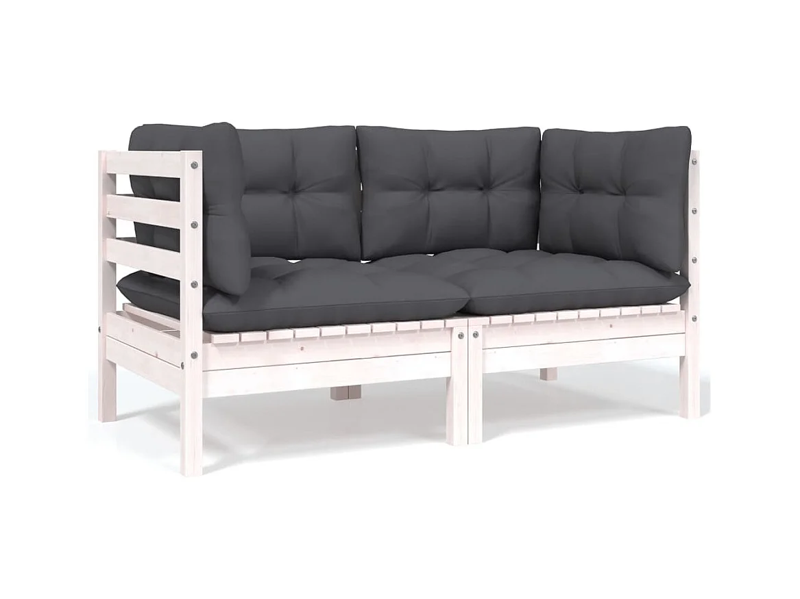 4-tlg. Garten-Sitzgruppe | Garten-Lounge-Set mit Kissen Kiefer Massivholz -GKD417032