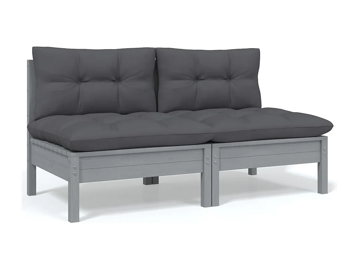 4-tlg. Garten-Sitzgruppe | Garten-Lounge-Set mit Kissen Kiefer Massivholz -GKD429526