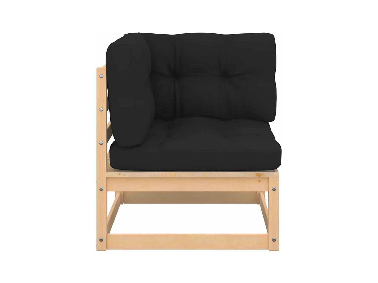 4-tlg. Garten-Sitzgruppe | Garten-Lounge-Set mit Kissen Massivholz Kiefer -GKD978323