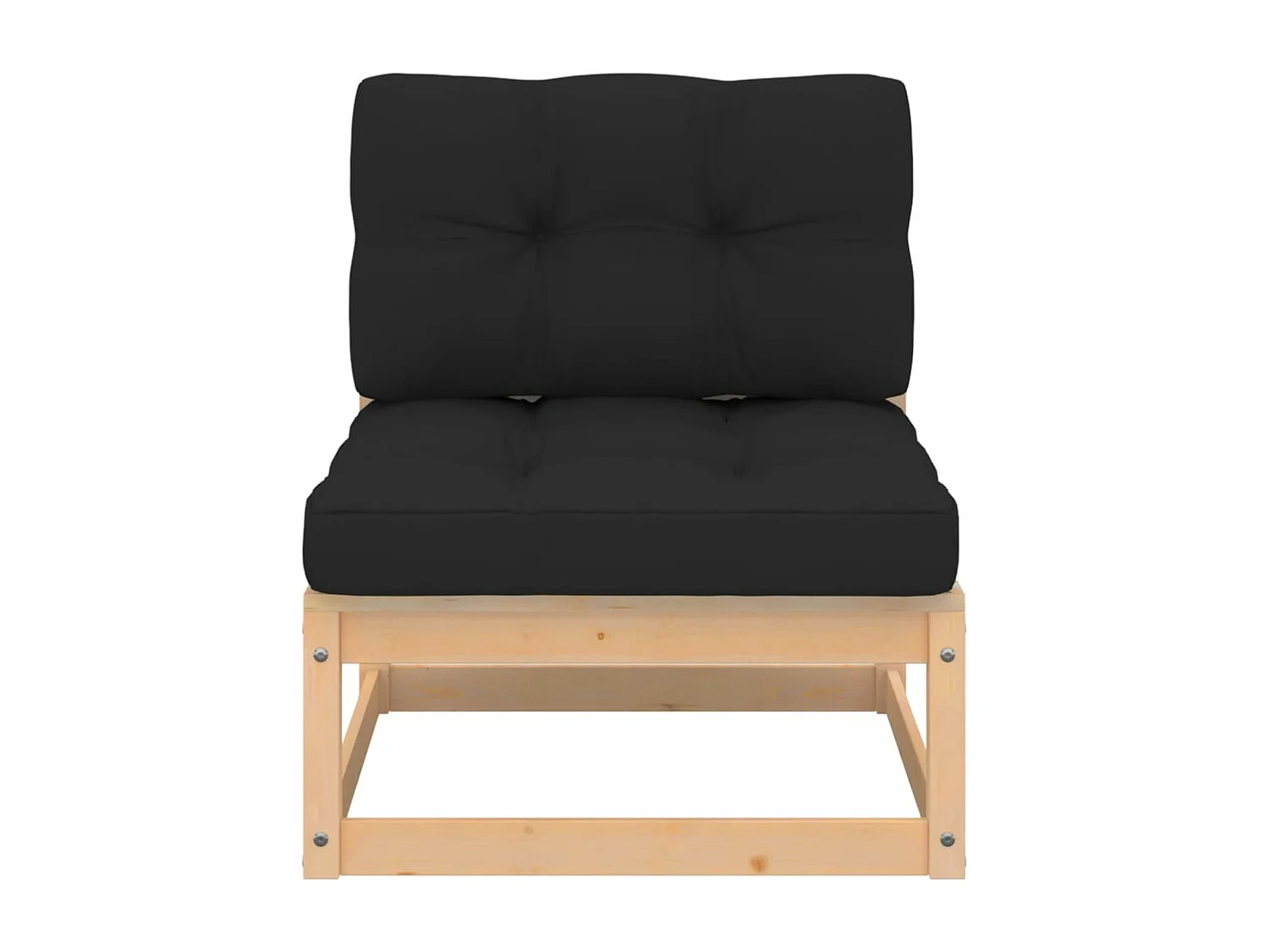 Salon de jardin 4 pcs avec coussins Bois de pin massif BE89908