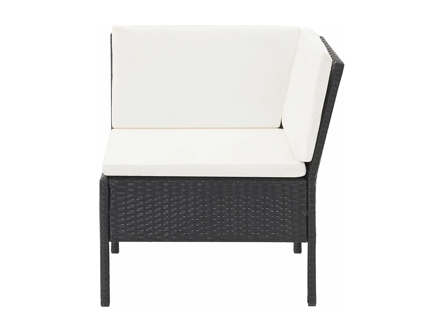 3-tlg. Garten-Sitzgruppe | Garten-Lounge-Set mit Auflagen Poly Rattan Schwarz -GKD228985