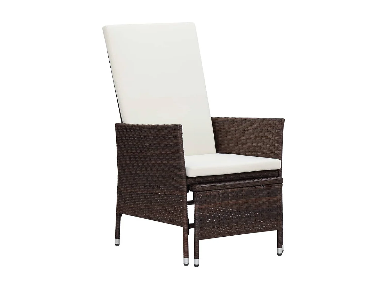 2-tlg. Garten-Sitzgruppe: Sofa + Tisch | Garten-Lounge-Set mit Kissen Poly Rattan Braun -GKD959713
