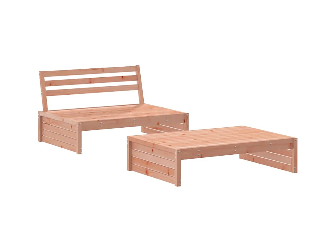 Salon de jardin 2 pcs avec coussins bois massif douglas BE43266