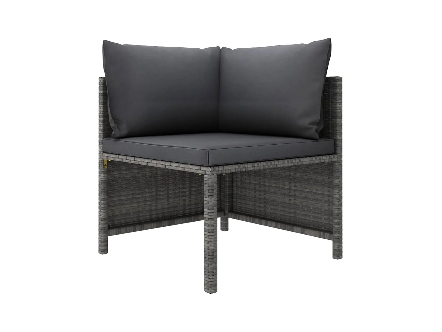 Salon de jardin 3 pcs avec coussins Résine tressée Gris SSG16520