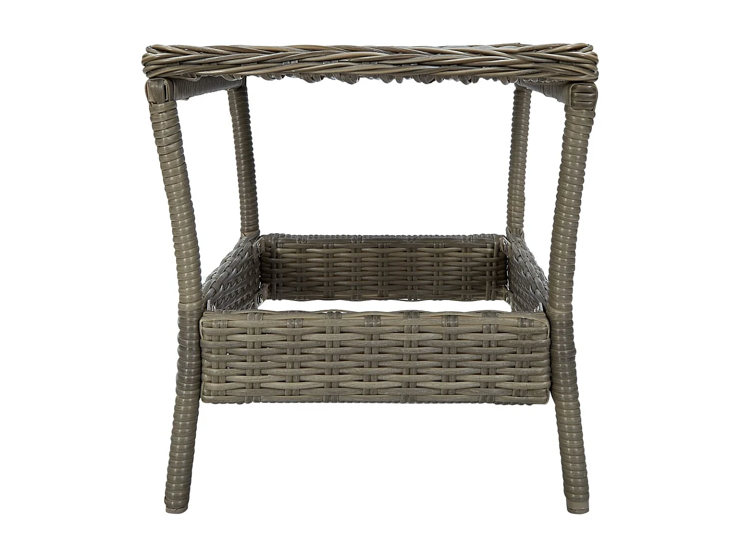 2-tlg. Garten-Sitzgruppe: Sofa + Tisch | Garten-Lounge-Set mit Auflagen Poly Rattan Braun -GKD402834