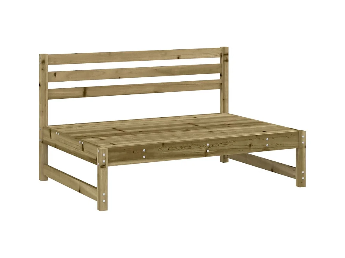 2-tlg. Garten-Sitzgruppe: Sofa + Tisch | Garten-Lounge-Set Kiefernholz Imprägniert -GKD431940