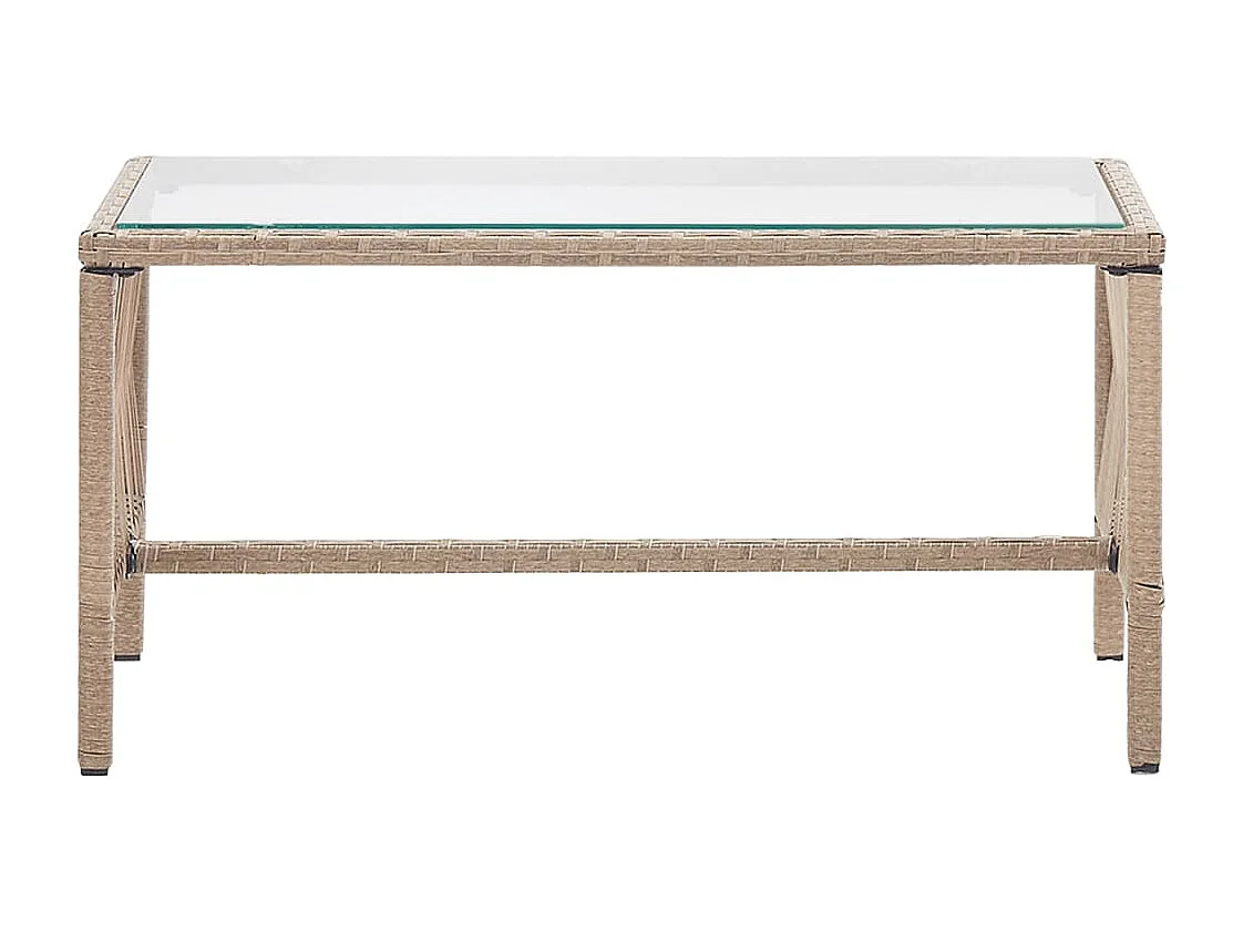 Salon de jardin 4 pcs avec coussins Résine tressée Beige BE41370