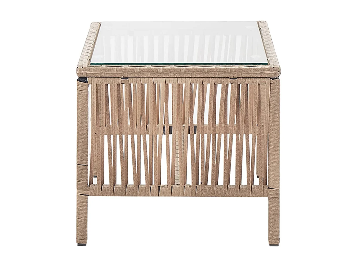 Salon de jardin 4 pcs avec coussins Résine tressée Beige BE41370