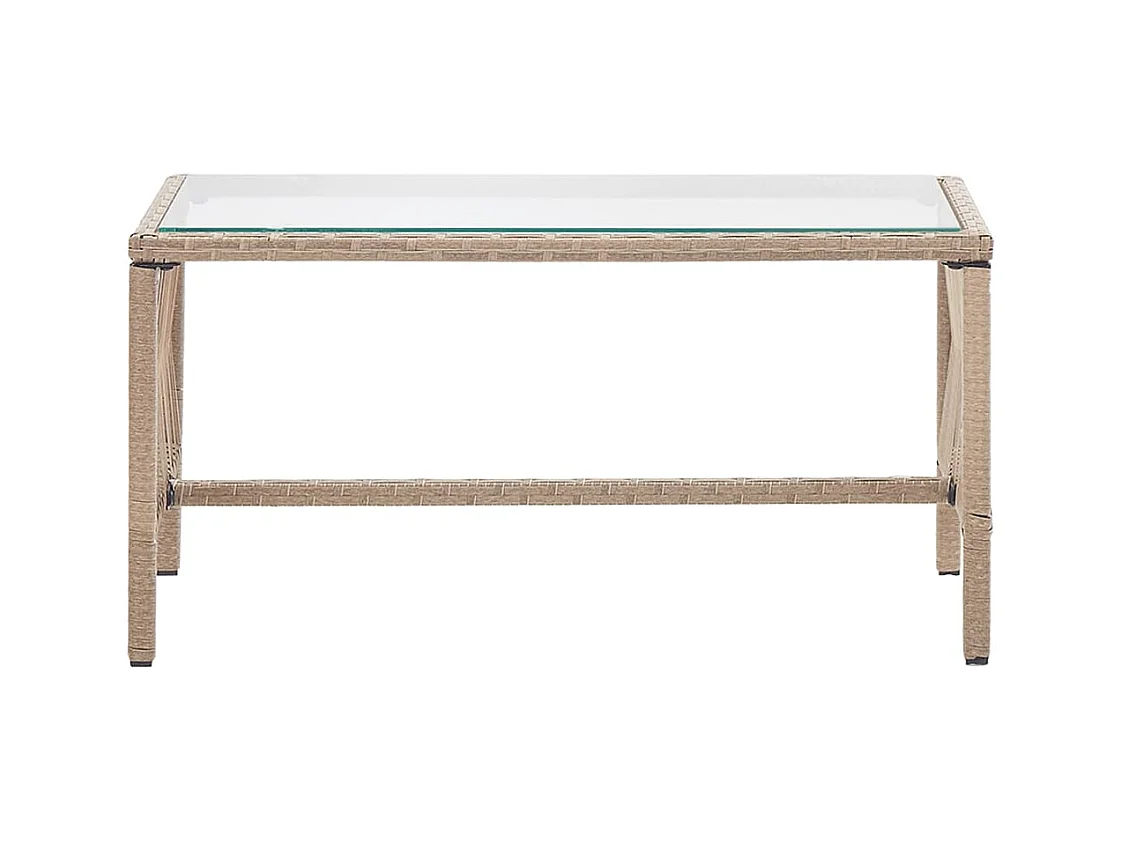 Salon de jardin 4 pcs avec coussins Résine tressée Beige BE41370