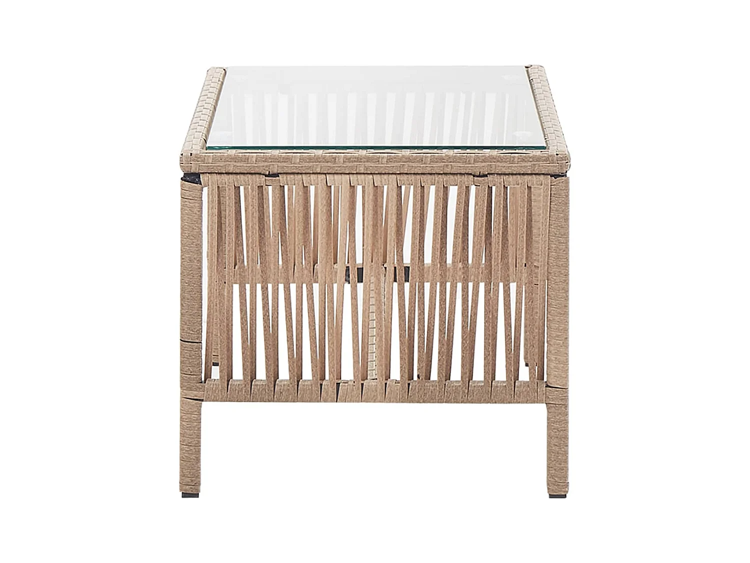 Salon de jardin 4 pcs avec coussins Résine tressée Beige BE41370