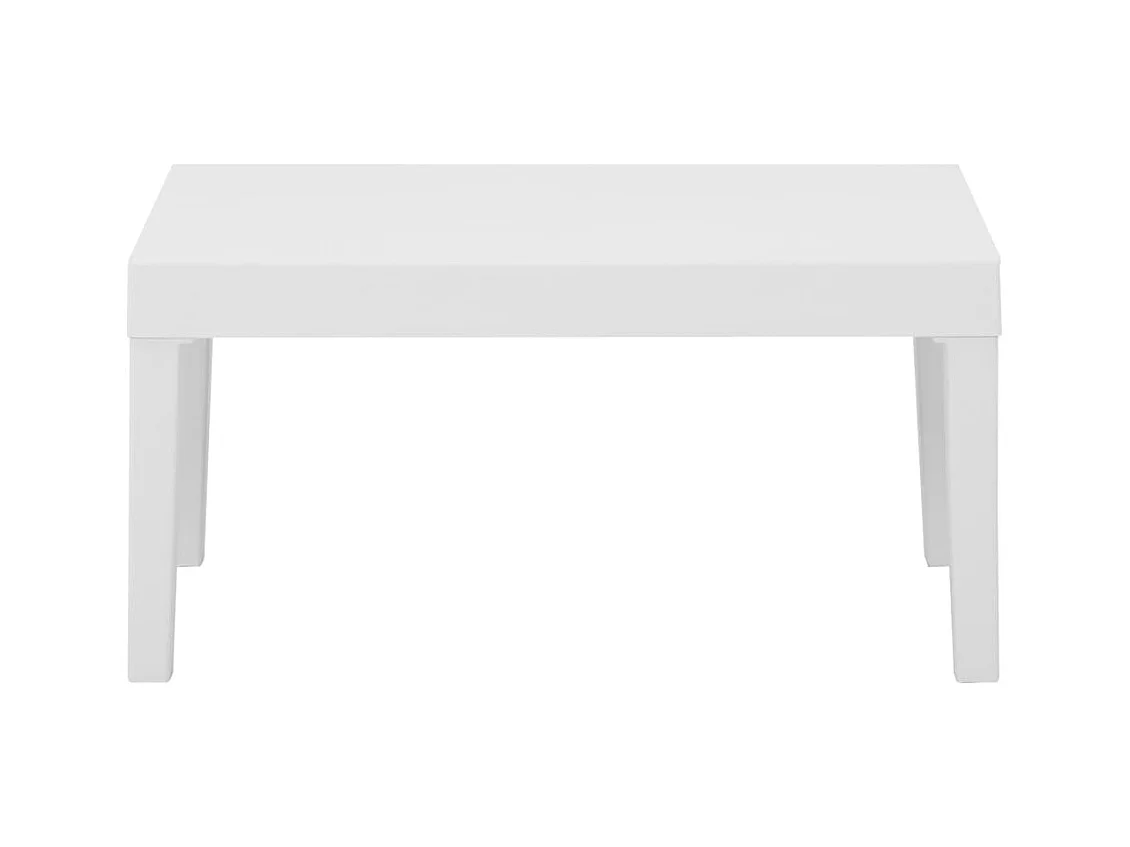 4-tlg. Garten-Sitzgruppe: Sofa + Tisch | Garten-Lounge-Set mit Kissen Kunststoff Weiß -GKD837396