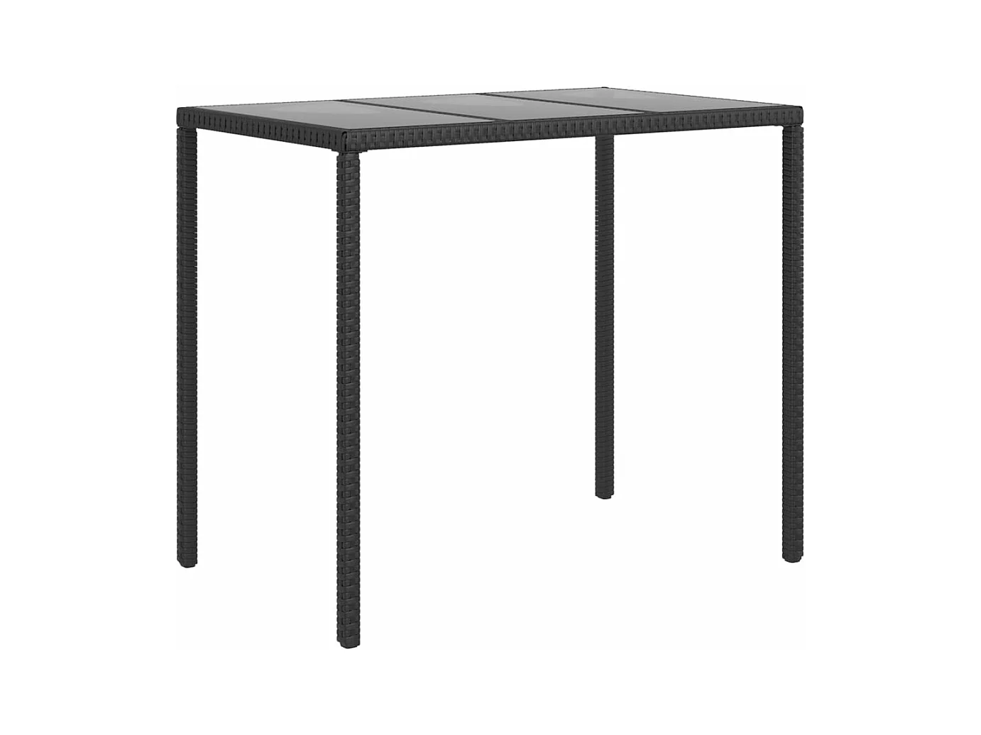 6-tlg. Garten-Sitzgruppe: Sofa + Tisch | Garten-Lounge-Set mit Kissen Schwarz Poly Rattan -GKD816332
