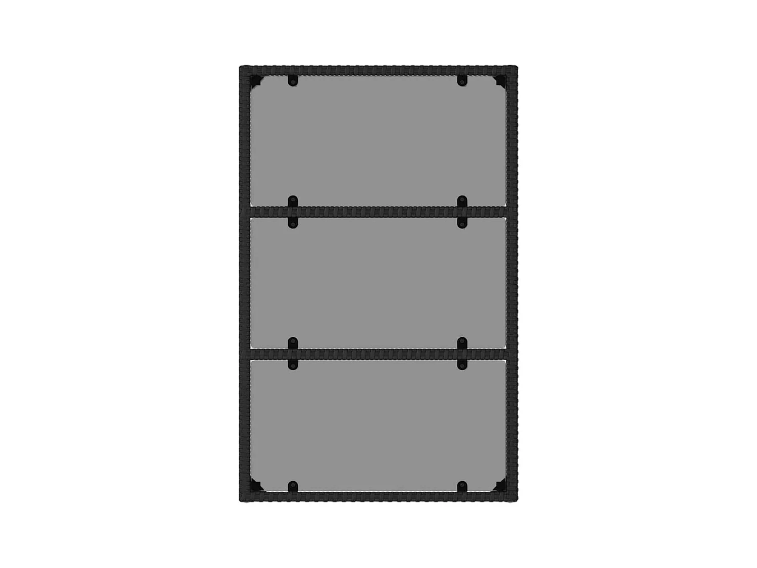 6-tlg. Garten-Sitzgruppe: Sofa + Tisch | Garten-Lounge-Set mit Kissen Schwarz Poly Rattan -GKD816332