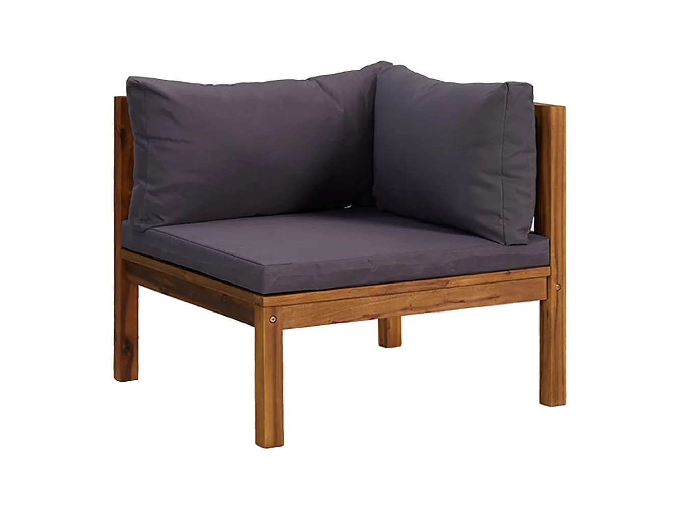 3-tlg. Garten-Sitzgruppe: Sofa + Tisch | Garten-Lounge-Set mit Auflagen Massivholz Akazie -GKD314823