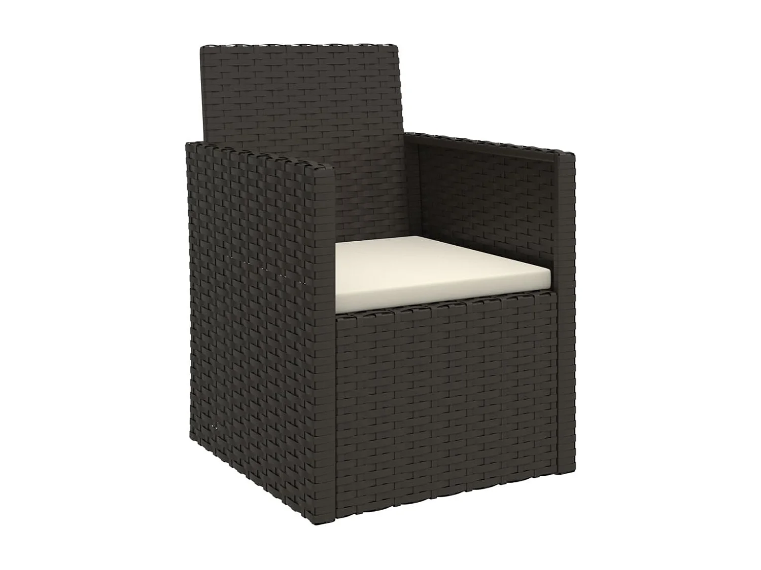 4-tlg. Garten-Sitzgruppe: Sofa + Tisch | Garten-Lounge-Set mit Kissen Poly Rattan Schwarz -GKD581632