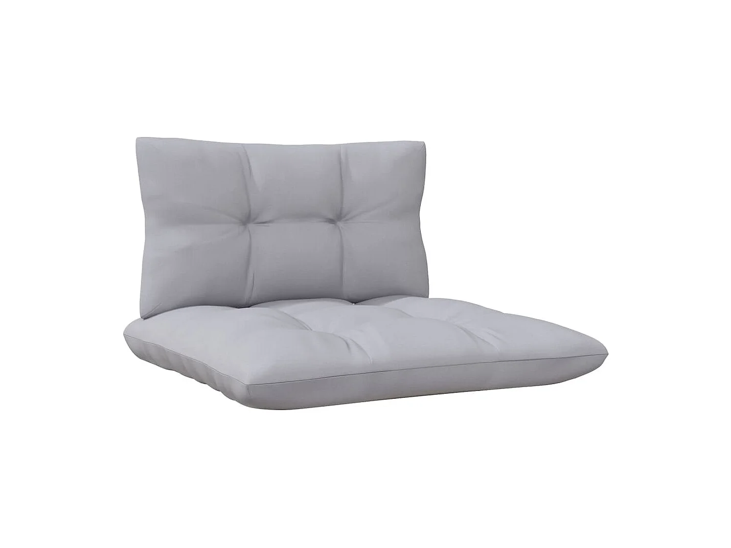 3-tlg. Garten-Sitzgruppe: Sofa + Tisch | Garten-Lounge-Set mit Grauen Kissen Kiefernholz -GKD973400