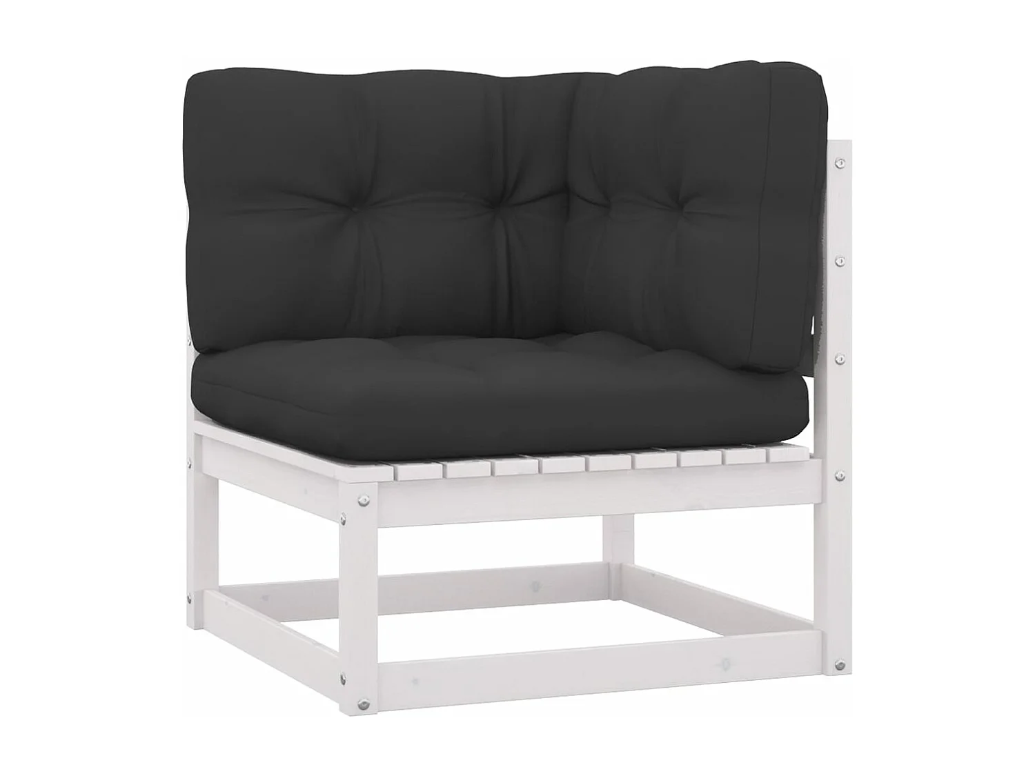 Salon de jardin 4 pcs avec coussins Bois de pin massif BE46472