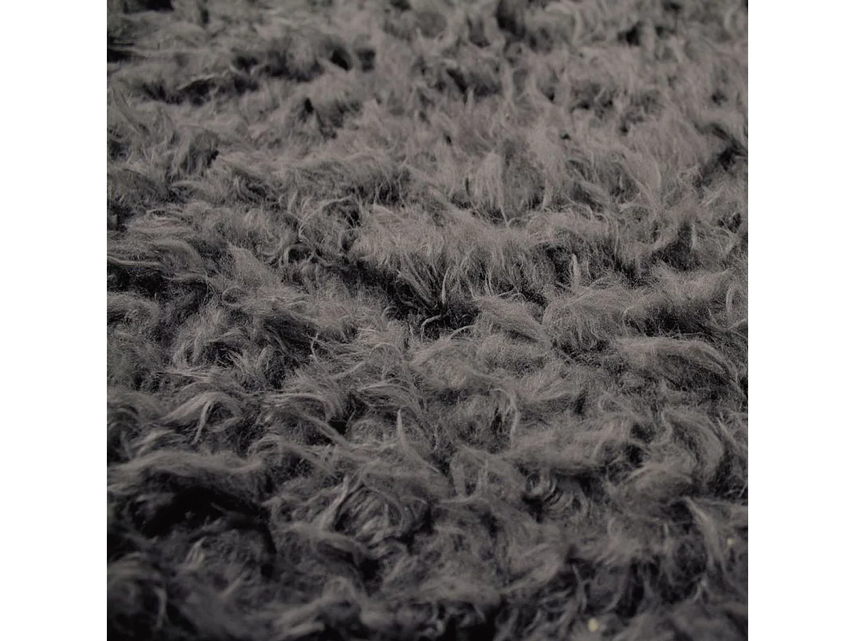 AUTHENTIK - Tapis tout doux fausse fourrure gris foncé 120x170