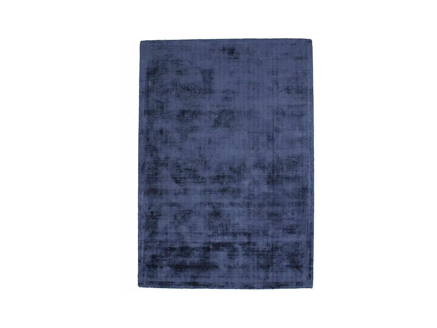 LUXURY - Tapis en viscose effet soyeux bleu foncé 120x170