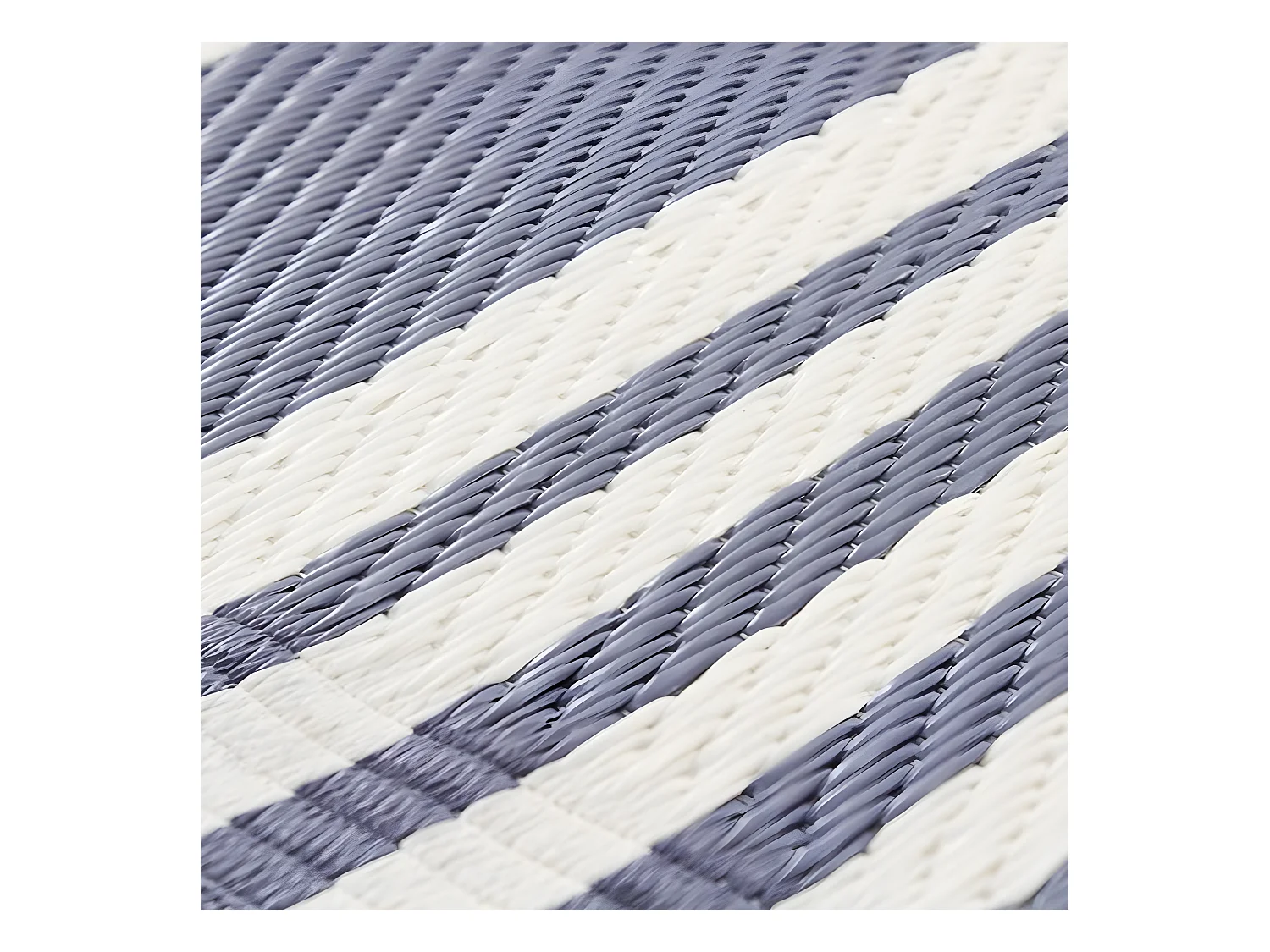 NATOU - Tapis d'extérieur à rayures bleu 120x180