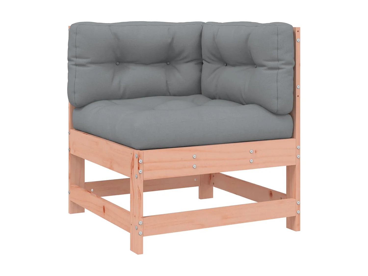 4-tlg. Garten-Sitzgruppe: Sofa + Tisch | Garten-Lounge-Set mit Kissen Massivholz Douglasie -GKD193783