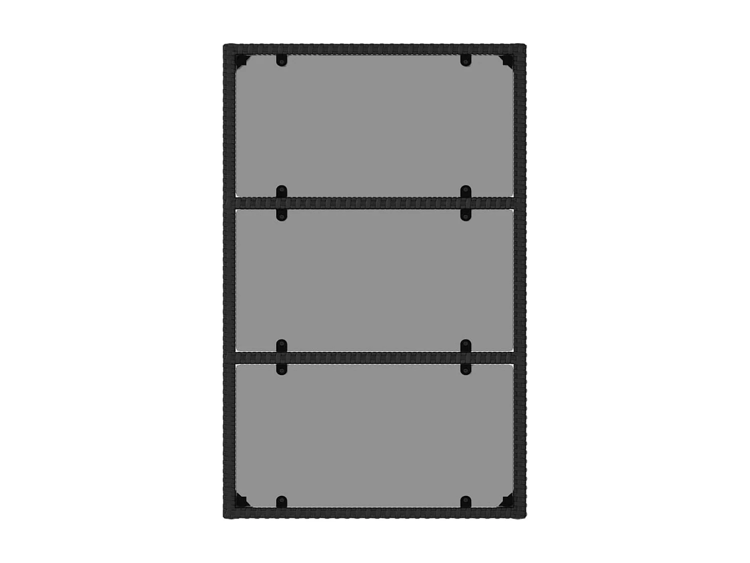 6-tlg. Garten-Sitzgruppe: Sofa + Tisch | Garten-Lounge-Set mit Kissen Schwarz Poly Rattan -GKD862793