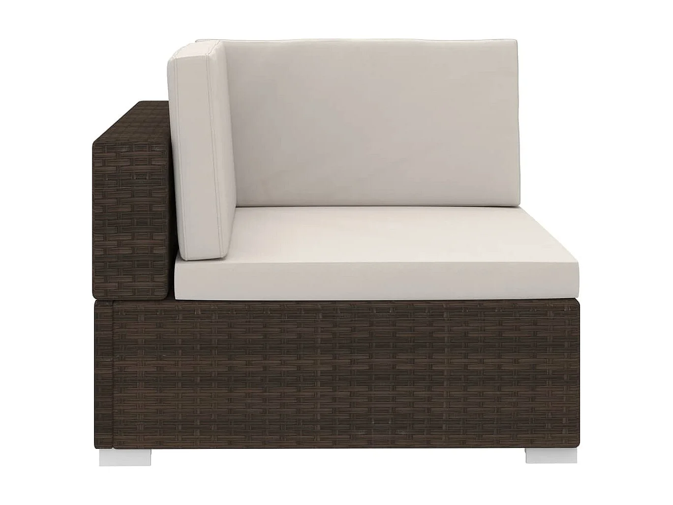 3-tlg. Garten-Sofagarnitur,Gartenmöbel-Set mit Auflagen Poly Rattan Braun -gkd866491