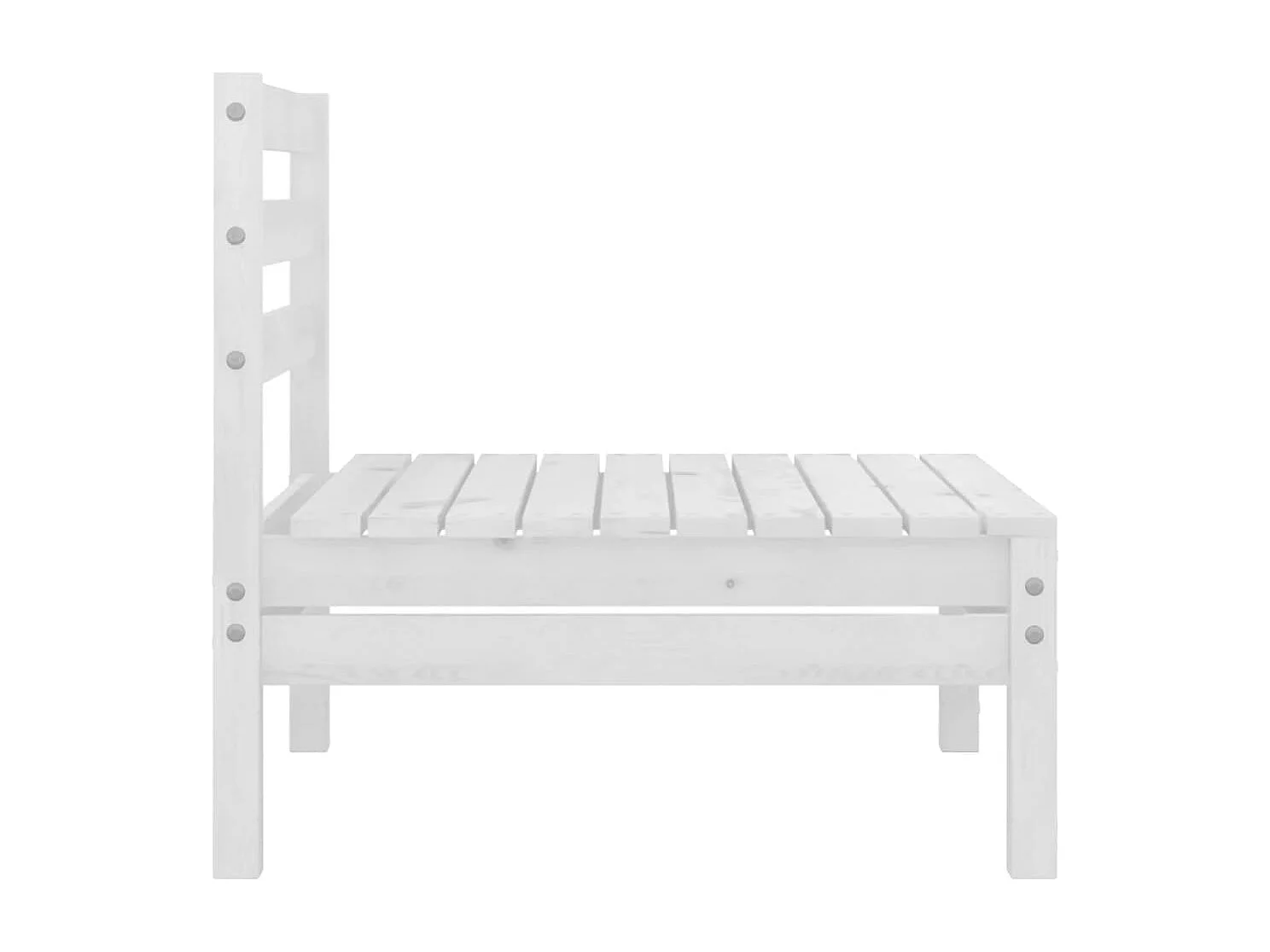 4-tlg. Garten-Sitzgruppe | Garten-Lounge-Set Weiß Kiefer Massivholz -GKD419504