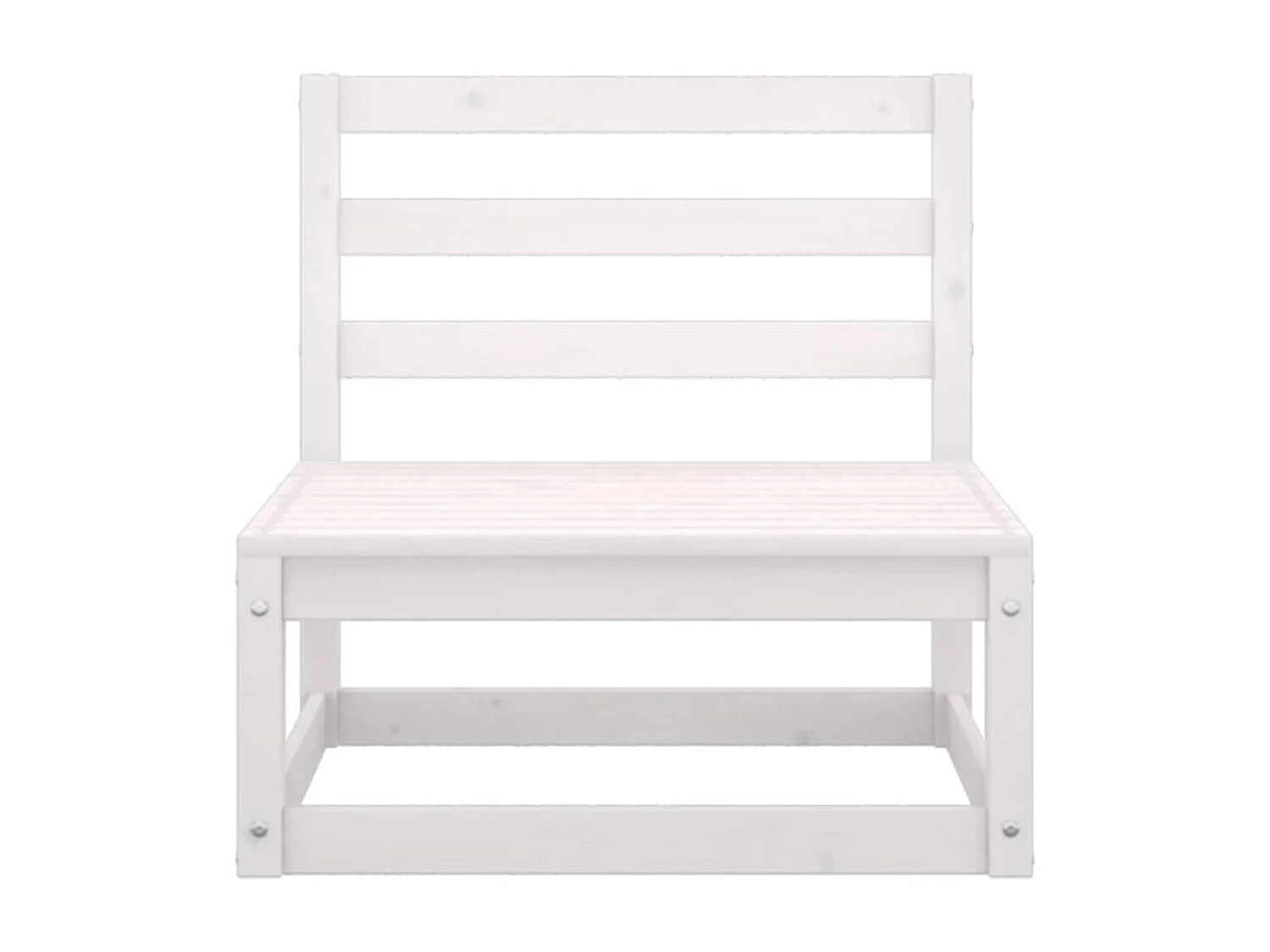 Salon de jardin 4 pcs Blanc Bois de pin massif BE50518