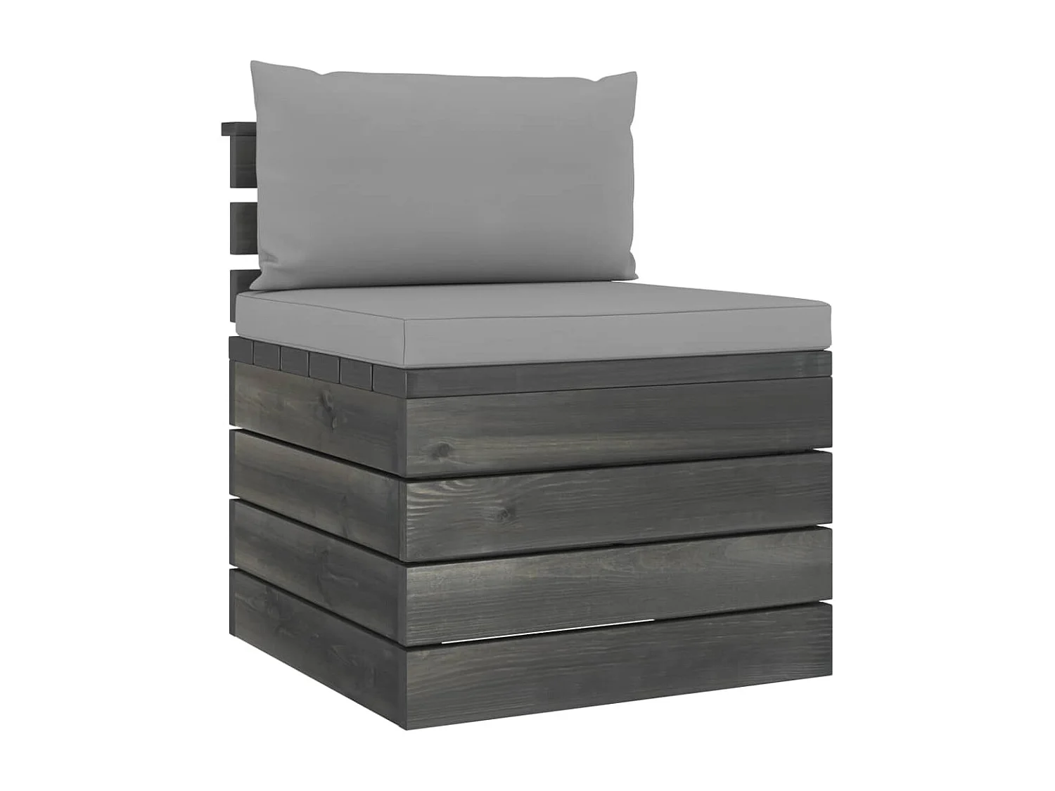 Salon palette de jardin 2 pcs avec coussins Bois de pin massif BE72636