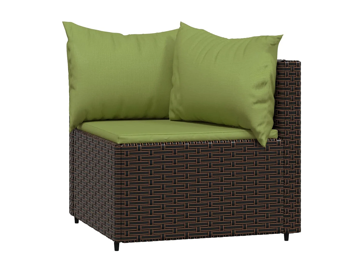 Salon de jardin 4 pcs avec coussins Marron Résine tressée BE83899