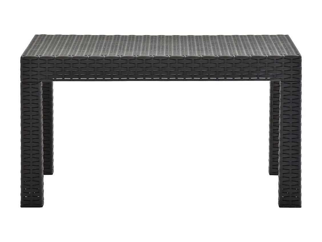 Salon de jardin 2 pcs avec coussins PP Rotin Anthracite BE32972