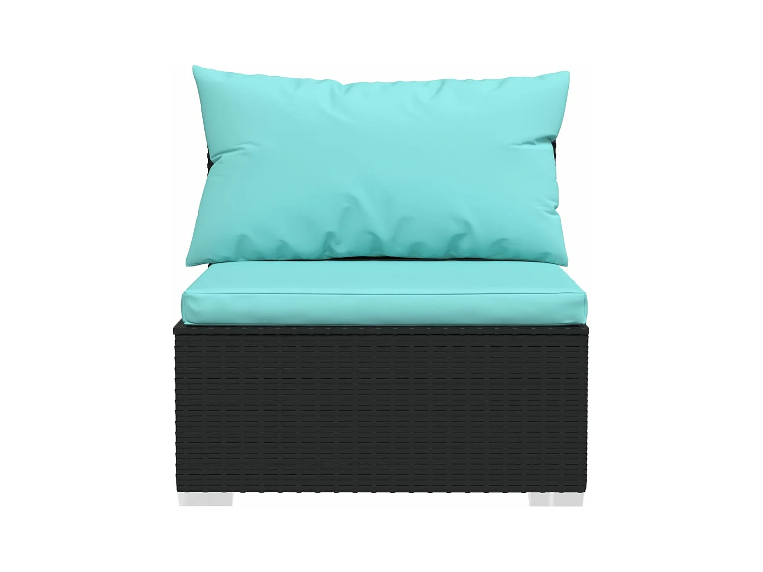 2-tlg. Garten-Sitzgruppe | Garten-Lounge-Set mit Kissen Poly Rattan Schwarz -GKD235576