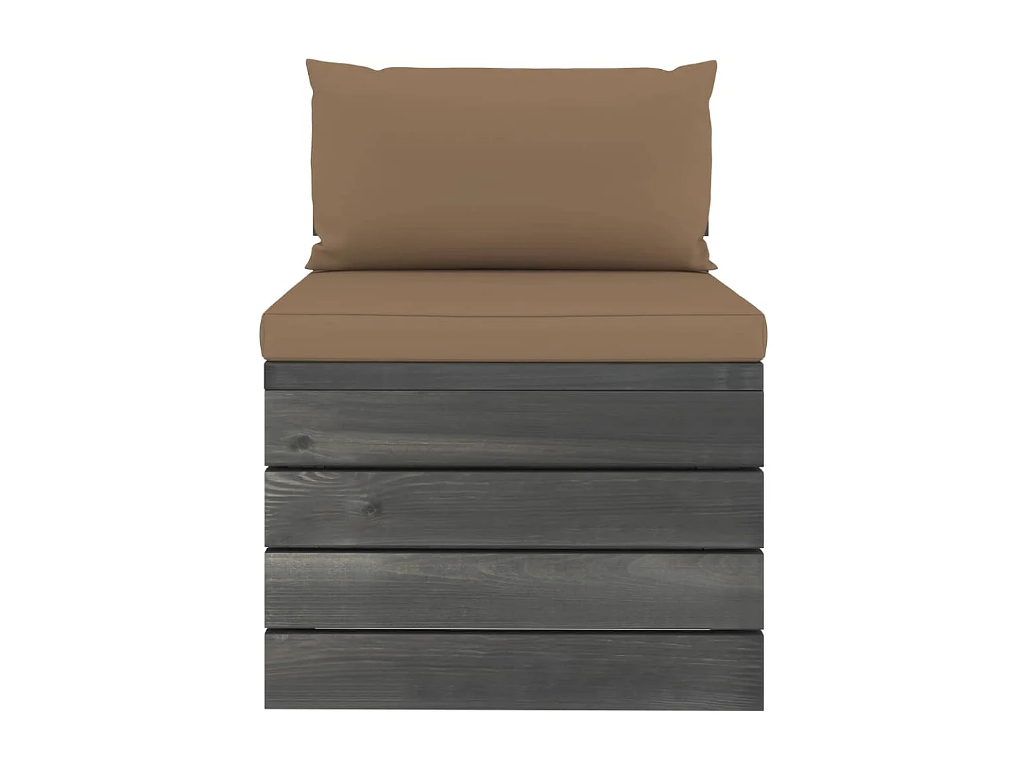 Salon palette de jardin 2 pcs avec coussins Bois de pin massif BE89340