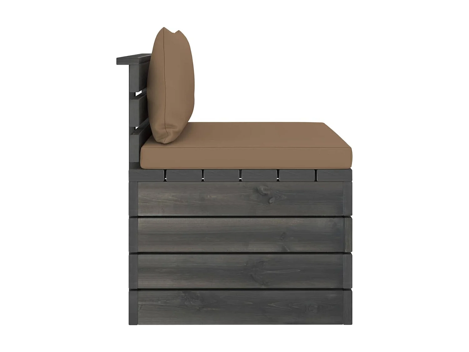 Salon palette de jardin 2 pcs avec coussins Bois de pin massif BE89340