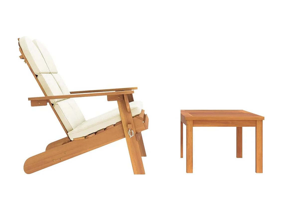 Salon de jardin Adirondack 2 pcs bois acacia solide BE28100