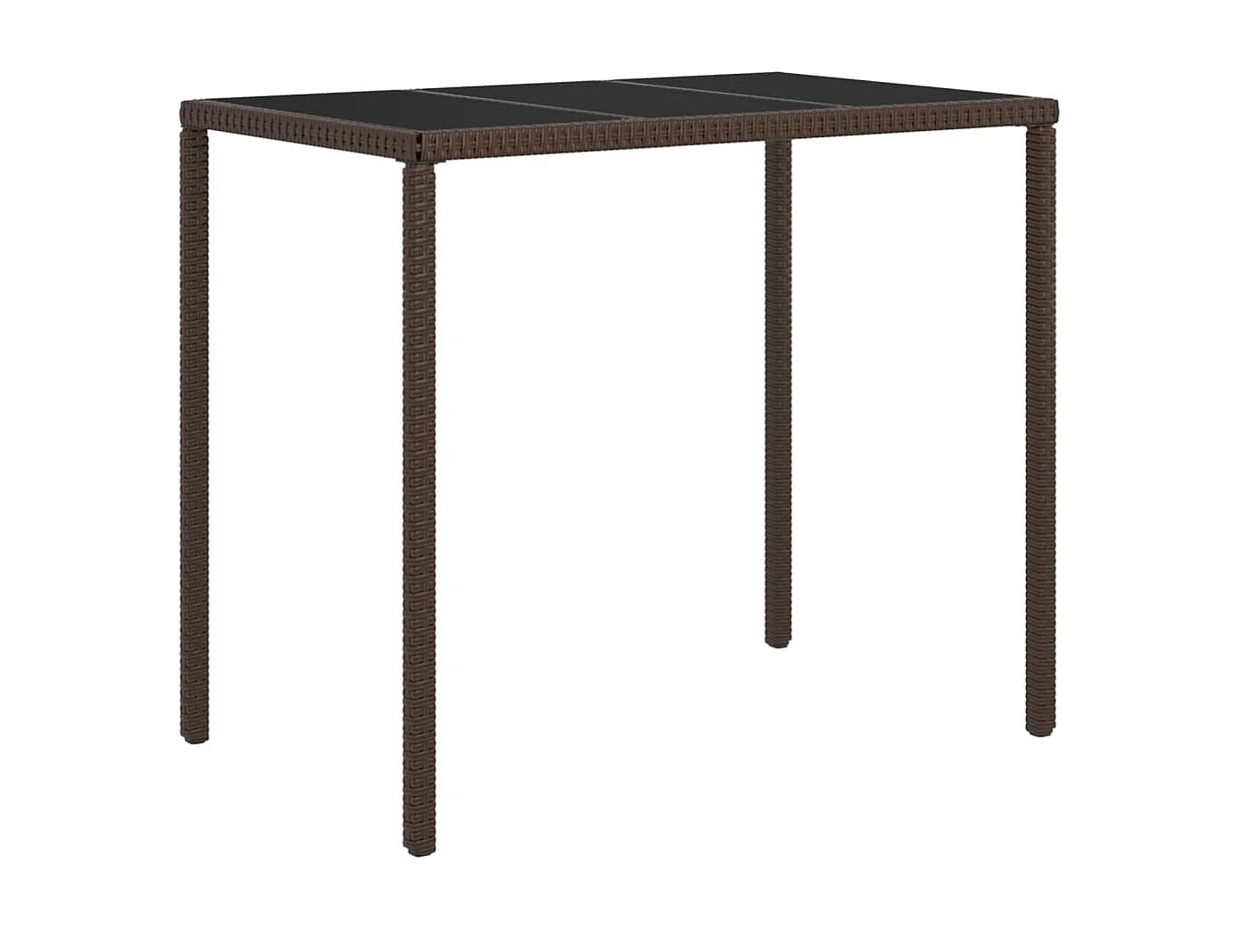 Salon de jardin 4 pcs avec coussins Marron Résine tressée BE86344