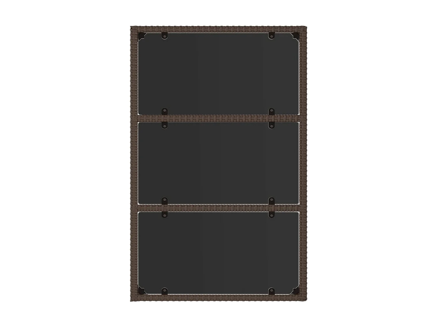 Salon de jardin 4 pcs avec coussins Marron Résine tressée BE86344