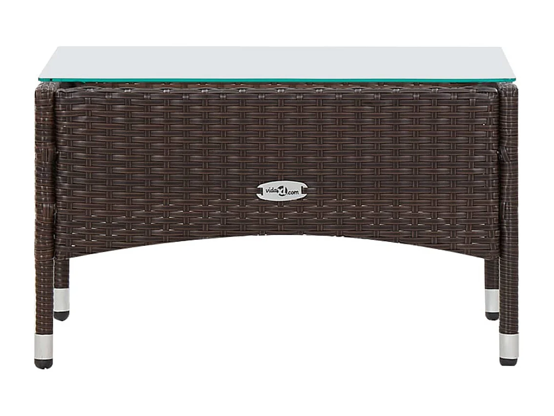 Salon de jardin 4 pcs avec coussins Résine tressée Marron BE14801