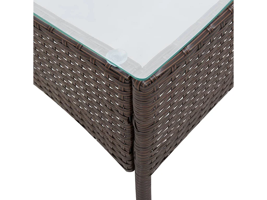 Salon de jardin 4 pcs avec coussins Résine tressée Marron BE14801