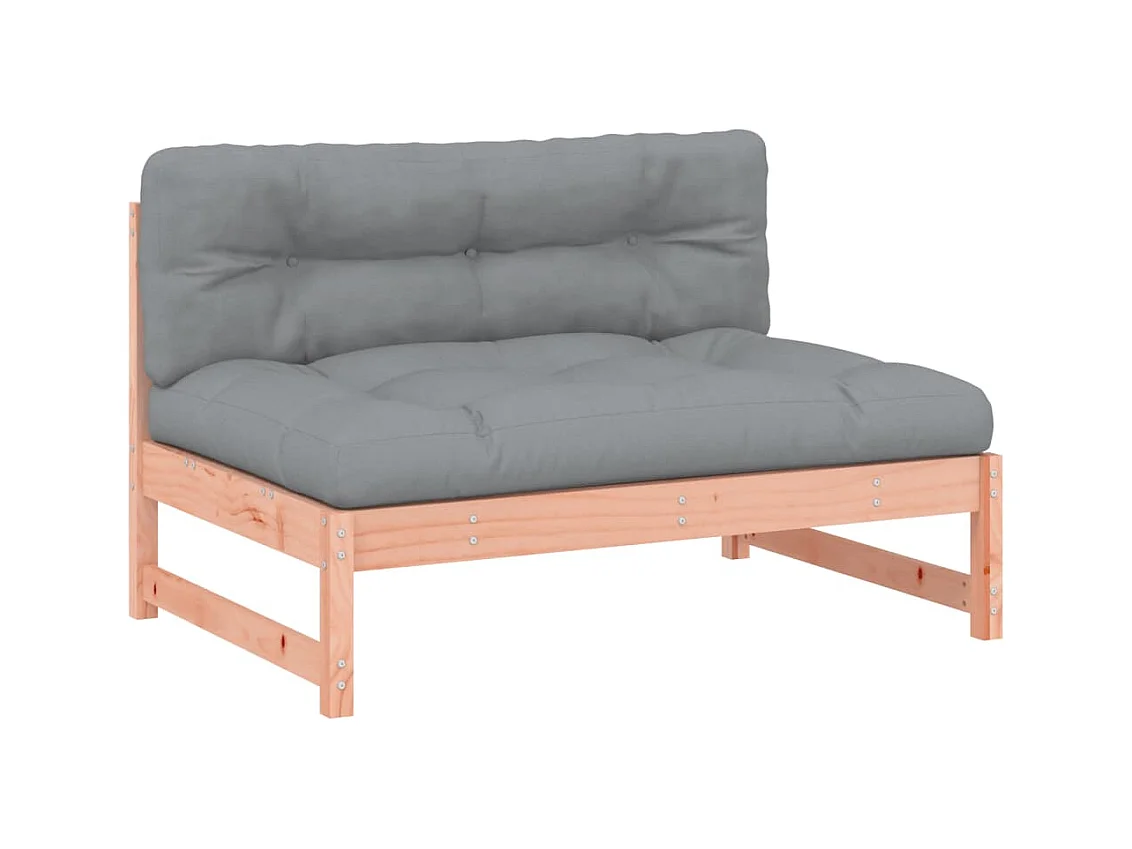 2-tlg. Garten-Sitzgruppe: Sofa + Tisch | Garten-Lounge-Set mit Kissen Massivholz Douglasie -GKD997479