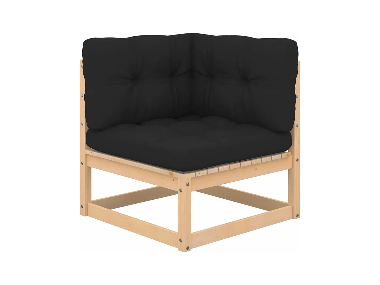 4-tlg. Garten-Sitzgruppe | Garten-Lounge-Set mit Kissen Massivholz Kiefer -GKD553374