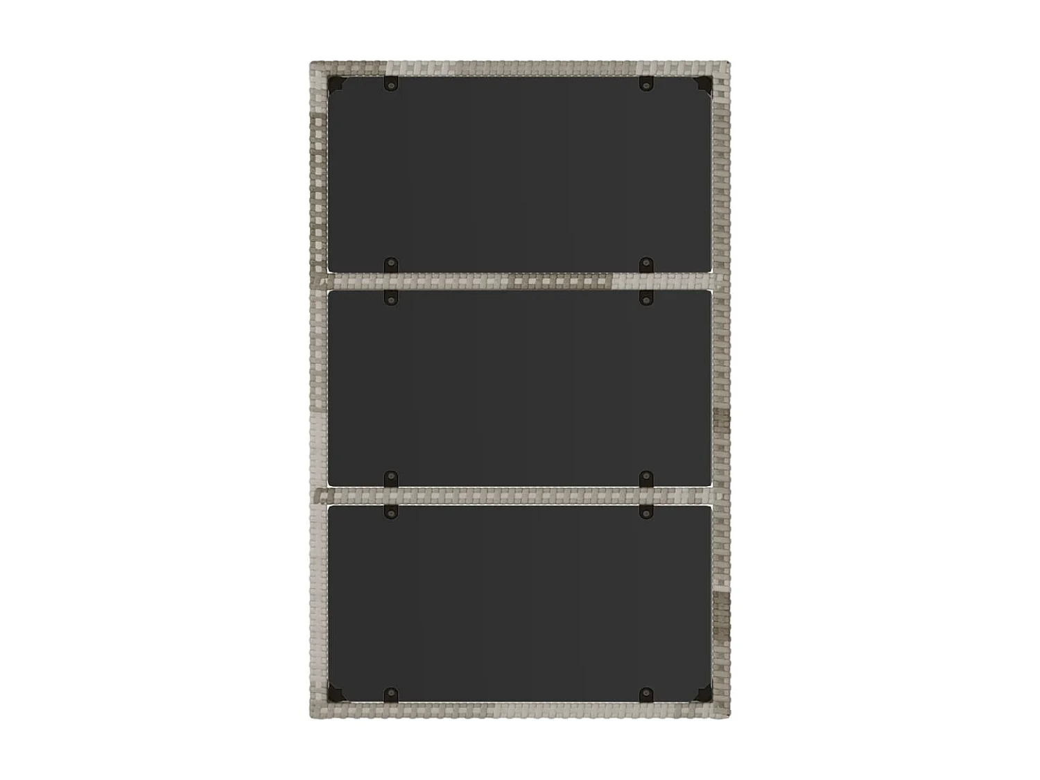 Salon de jardin 4 pcs avec coussins Gris Résine tressée BE77749