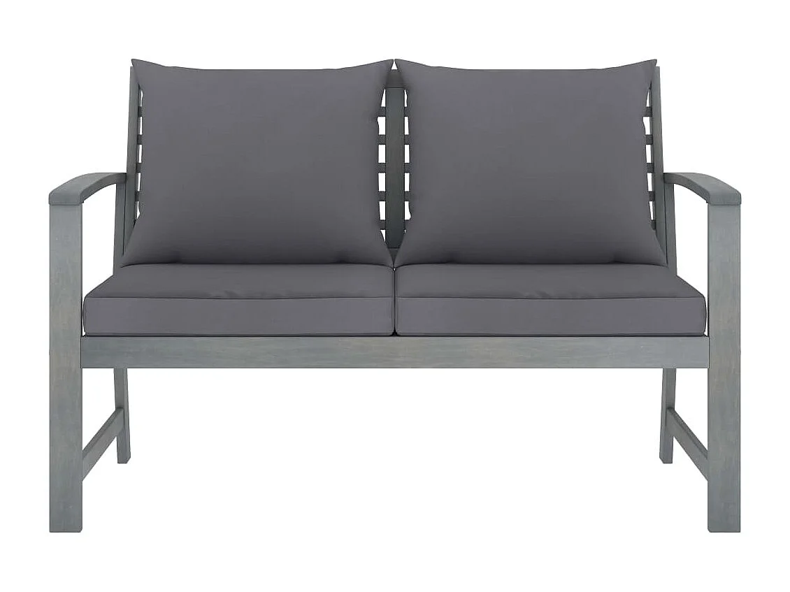 4 pcs conj. lounge jardim c/ almofadões madeira acácia maciça PT14980