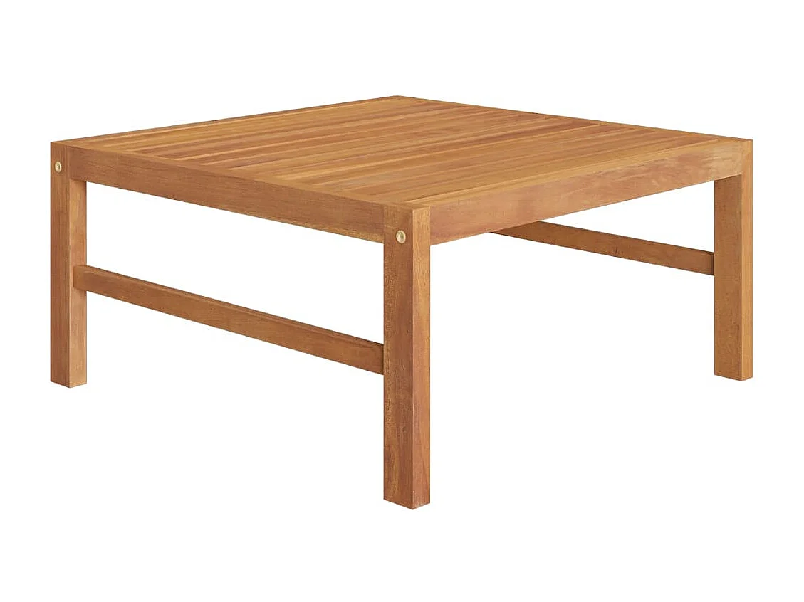 4 pzas Salón de jardín madera de teca y cojines crema ES20190