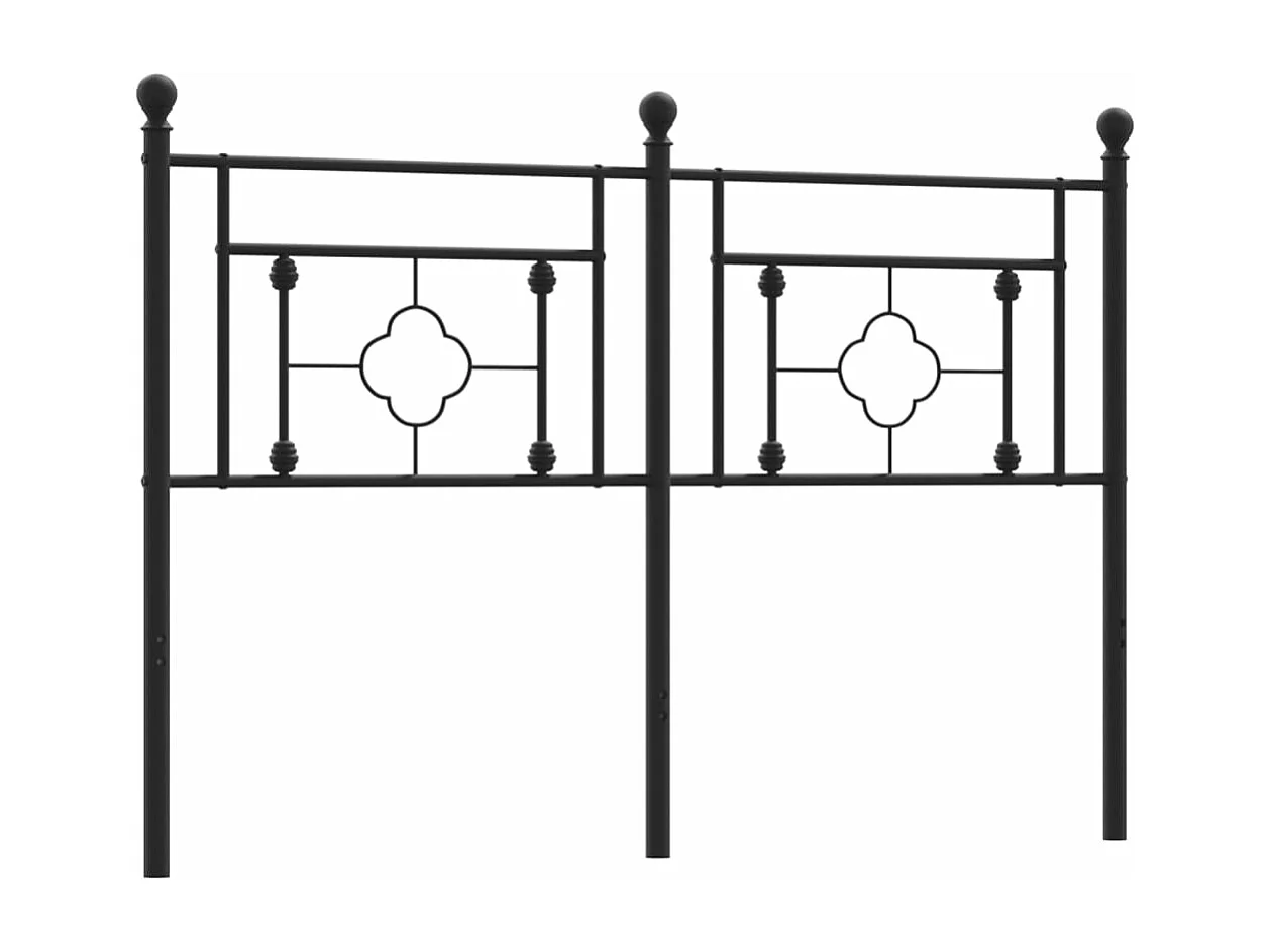 Tête de lit métal noir 140 cm QED53541